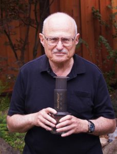 Alan Adler Holding an Aeropress